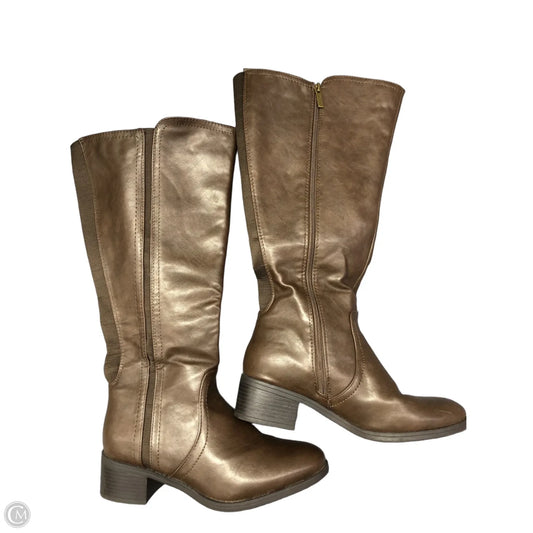 Boots Knee Heels By Lane Bryant In Brown, Size: 9