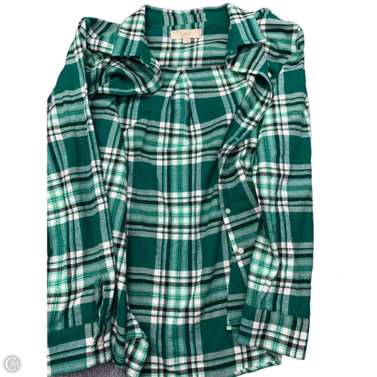 Top Long Sleeve By Loft In Green, Size: Xl