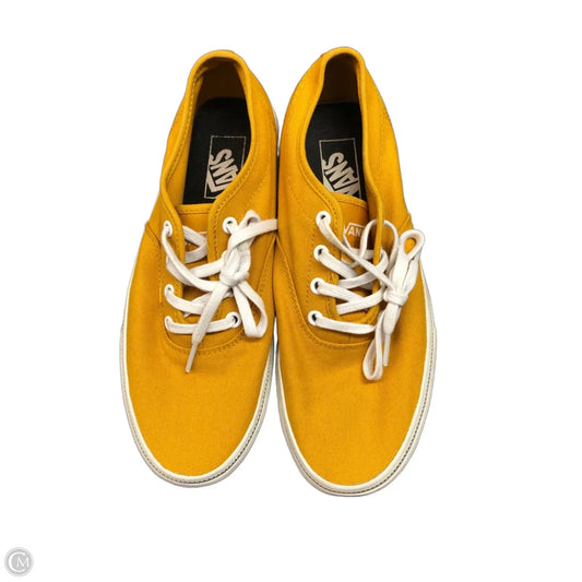Shoes Flats By Vans In Yellow, Size: 9