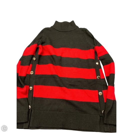 Sweater By Chicos In Black & Red, Size: 4