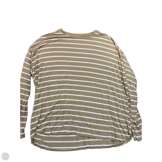 Top Long Sleeve By Gap In Tan & White, Size: Xxl