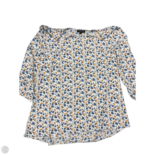 Blouse Long Sleeve By Mario Serrani In Floral Print, Size: Xl