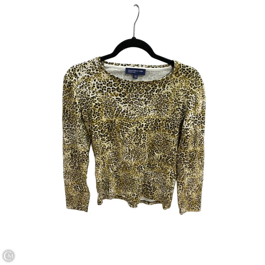 Top Long Sleeve By Jones New York In Animal Print, Size: S