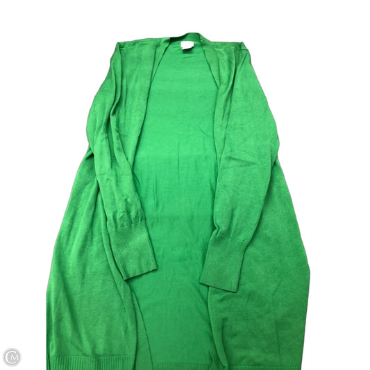 Sweater Cardigan By Chicos In Green, Size: S