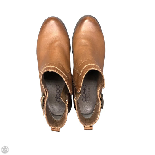 Boots Ankle Heels By Abeo In Brown, Size: 6.5
