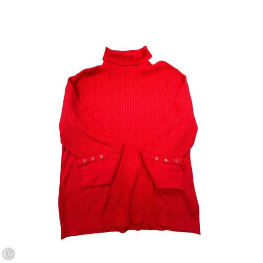 Sweater By Talbots In Red, Size: Xl