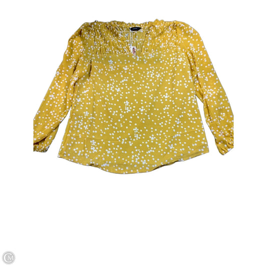 Blouse Long Sleeve By Dokotoo In Yellow, Size: M