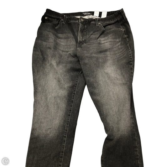 Jeans Skinny By Time And Tru In Black Denim, Size: 18
