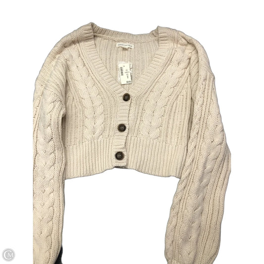 Sweater Cardigan By Aeropostale In Cream, Size: M