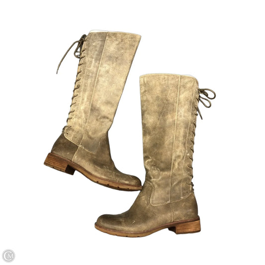 Boots Knee Heels By Sofft In Tan, Size: 8.5