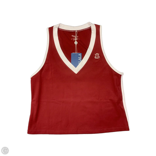 Tank Top Designer By Alaia In Red & White, Size: S