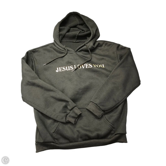Sweatshirt Hoodie By Shein In Black, Size: M