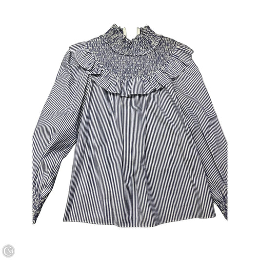 Blouse Long Sleeve By Sail To Sable In Striped Pattern, Size: S