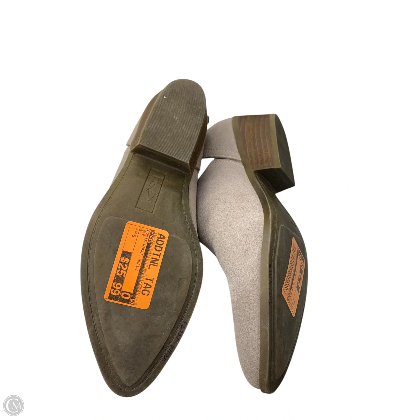 Boots Ankle Heels By Joie In Grey, Size: 8