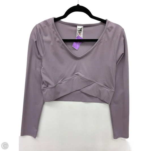 Athletic Top Long Sleeve Crewneck By Gym Shark In Purple, Size: M