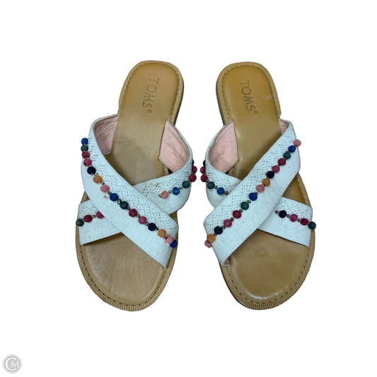 Sandals Flats By Toms In Multi-colored, Size: 7