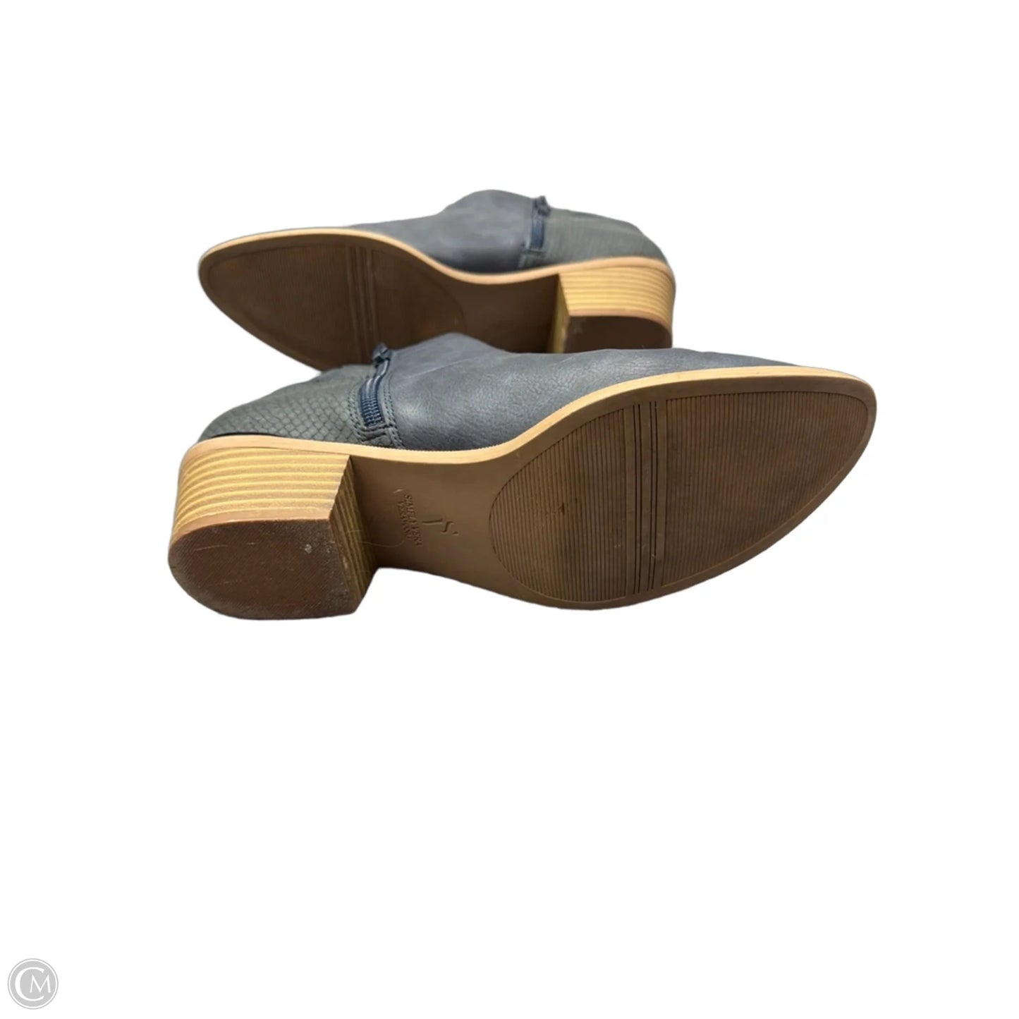 Boots Ankle Heels By Simply Vera In Blue, Size: 10