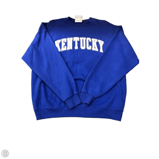 Sweatshirt Crewneck By Champion In Blue, Size: L