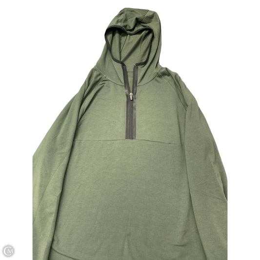 Athletic Sweatshirt Hoodie By Champion In Green, Size: L