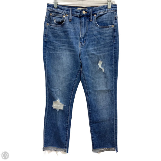 Jeans Straight By Madewell In Blue Denim, Size: 4