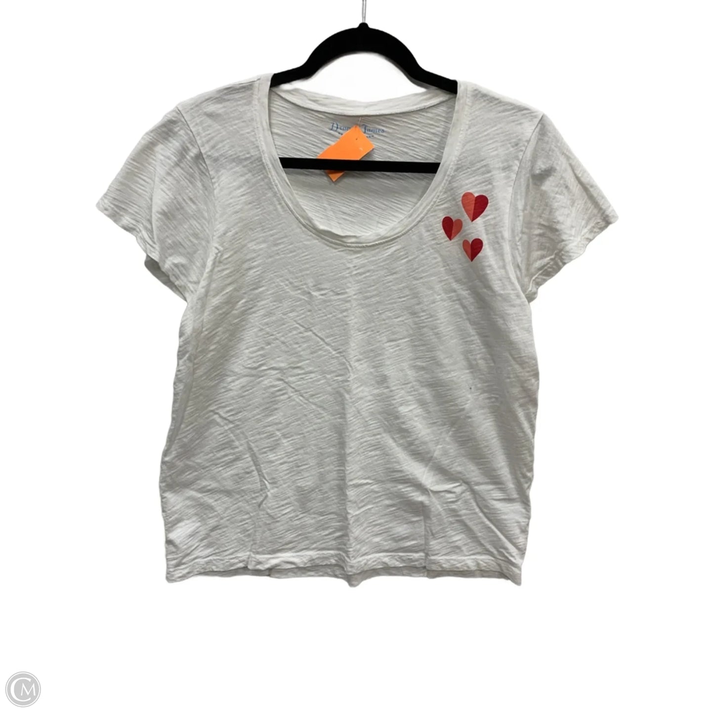 Top Short Sleeve By Draper James In Pink & White, Size: L