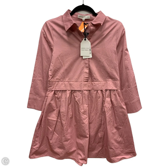 Dress Casual Midi By English Factory In Pink, Size: Xs