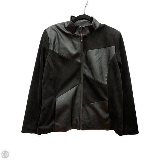 Jacket Moto By Belle By Kim Gravel In Black, Size: L