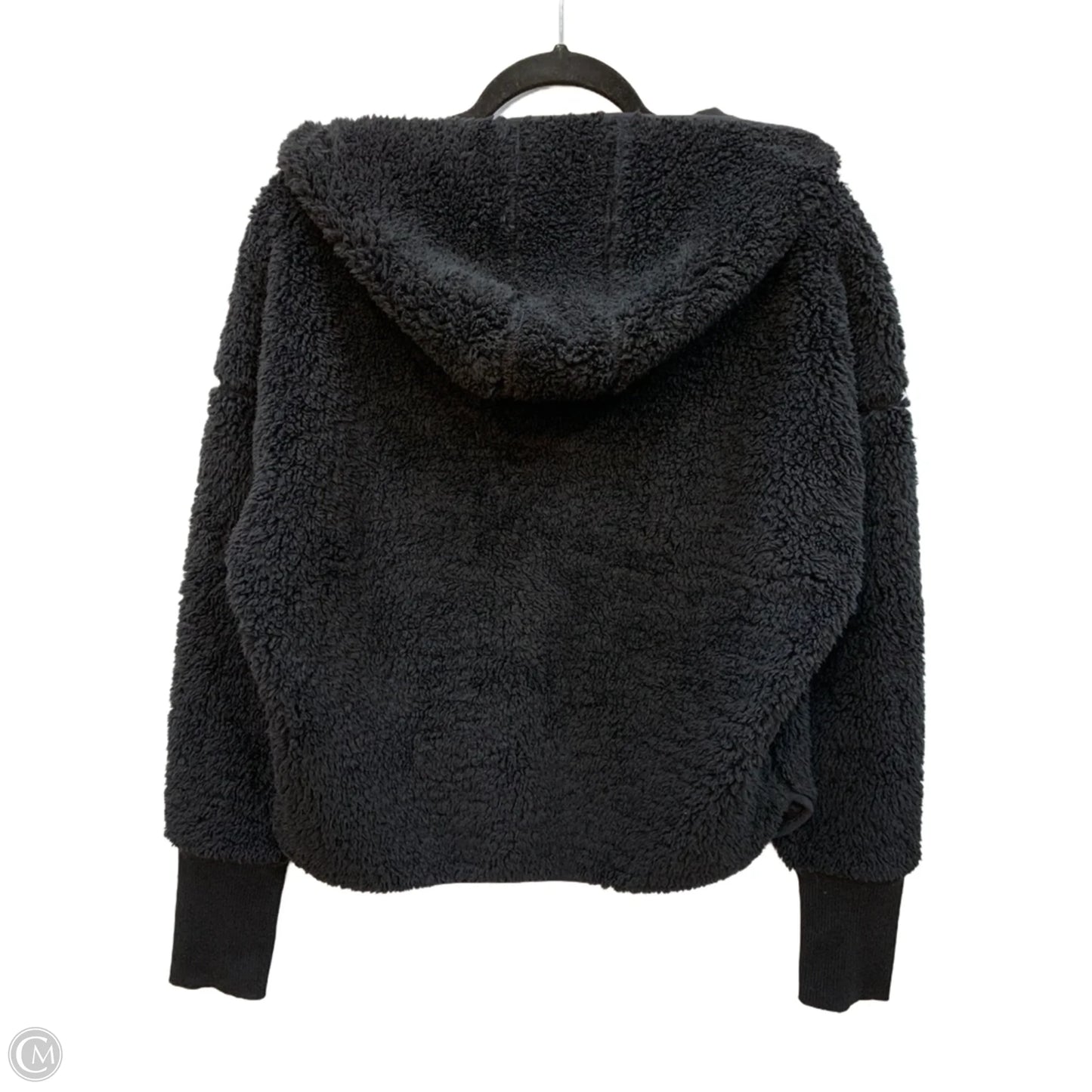 Jacket Faux Fur & Sherpa By Athleta In Black, Size: M