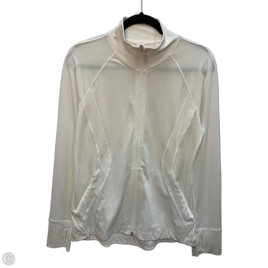 Athletic Jacket By Athleta In White, Size: M