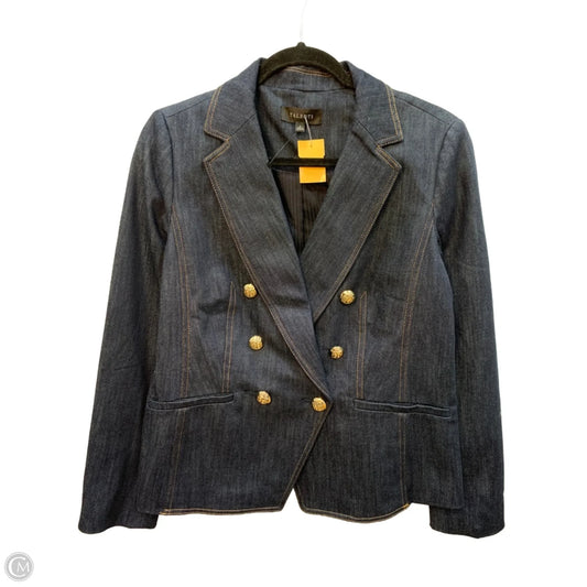 Blazer By Talbots In Blue Denim, Size: 6