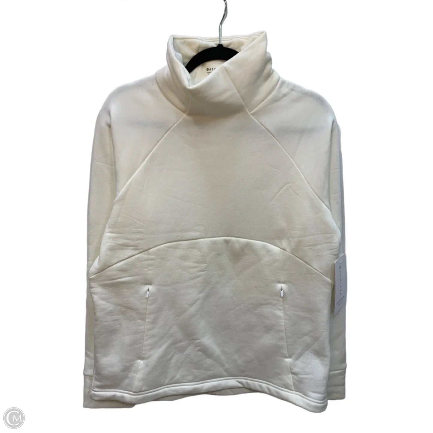 Sweatshirt Collar By Athleta In Cream, Size: M
