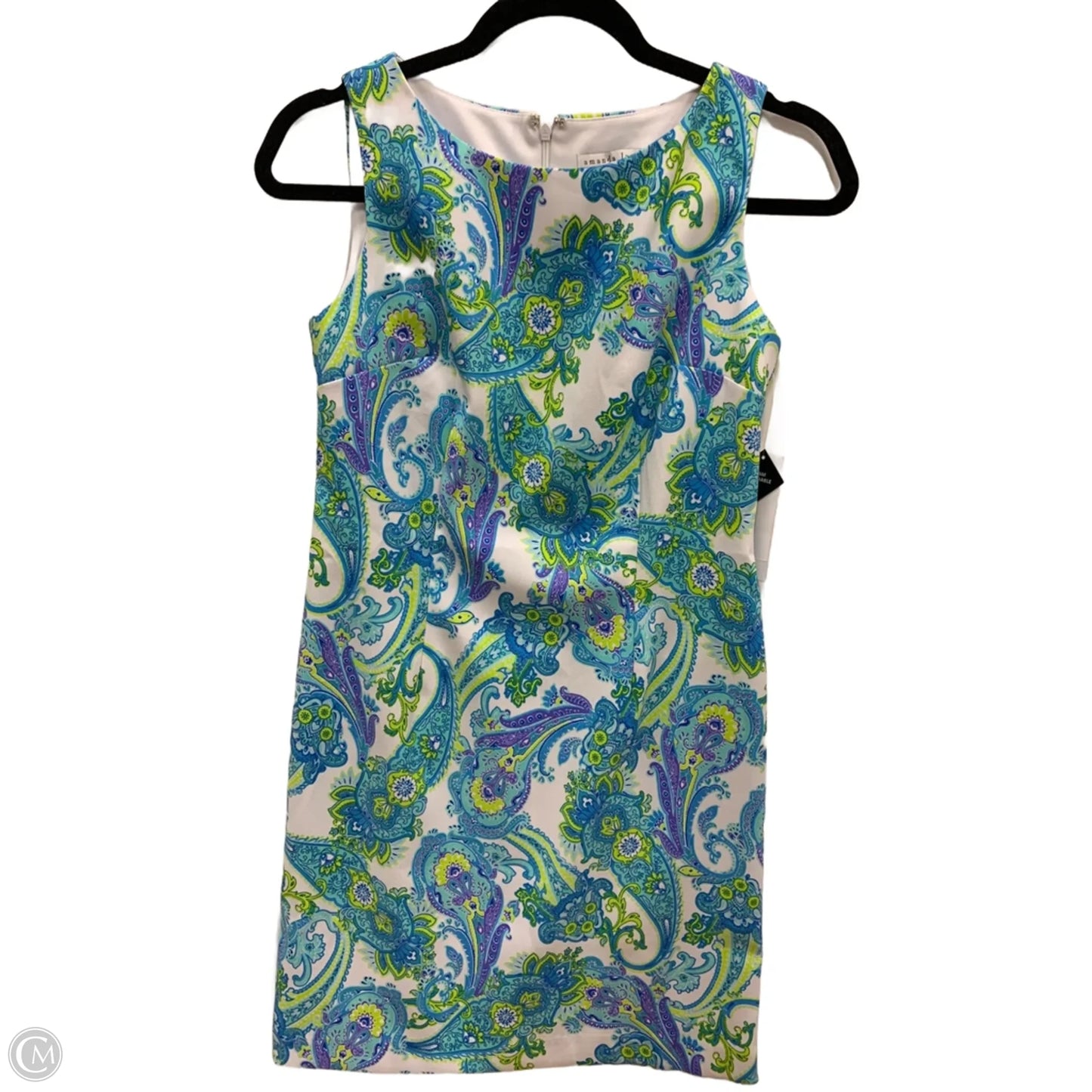 Dress Work By Studio 1 In Blue & Green, Size: 2p