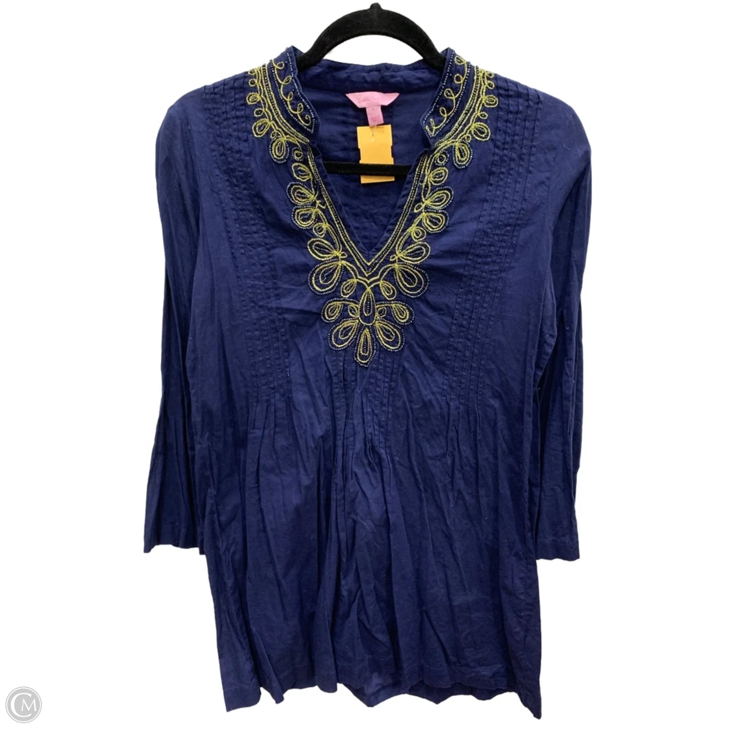 Top Long Sleeve Designer By Lilly Pulitzer In Navy, Size: S