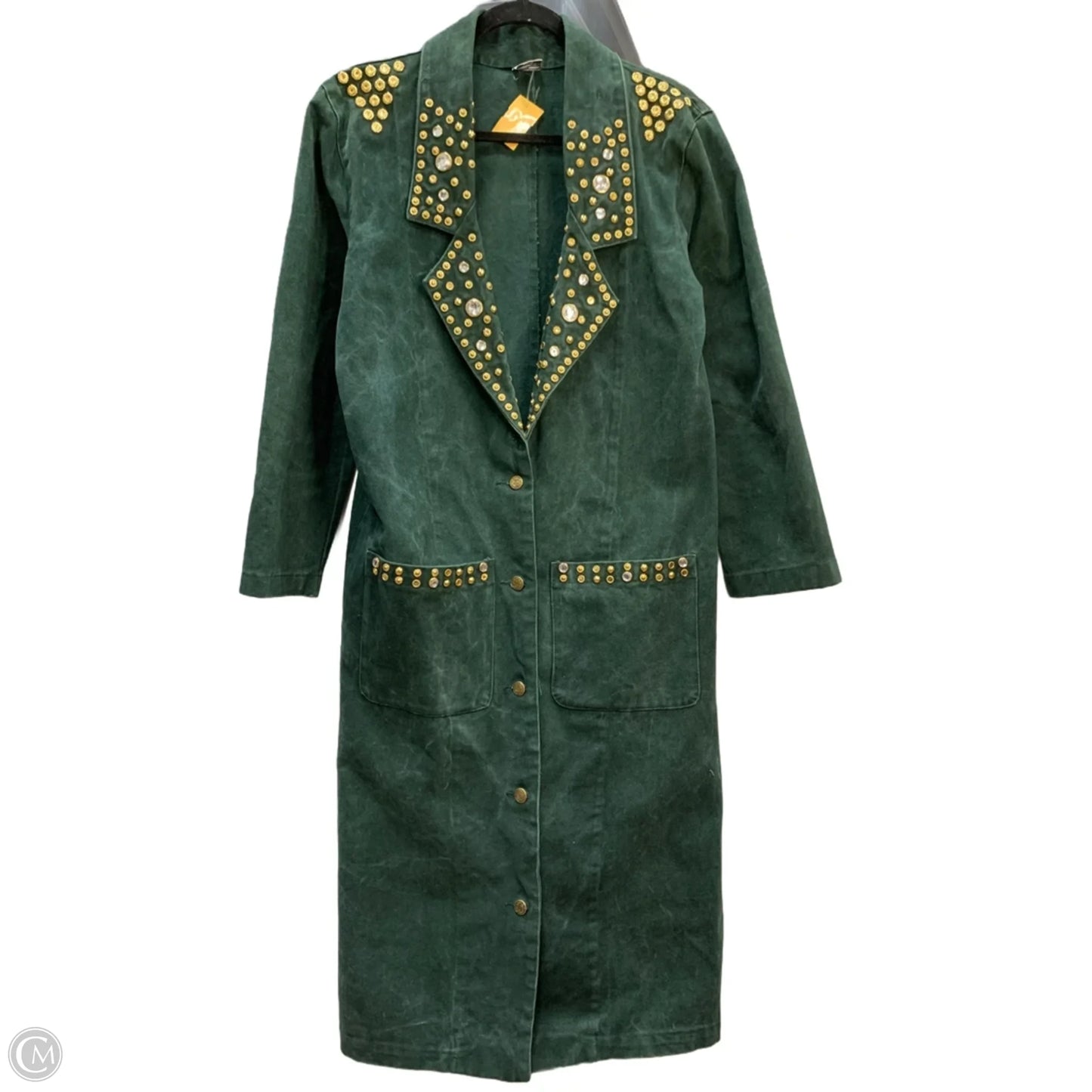 Coat Trench Coat By Preston And New York In Green, Size: S