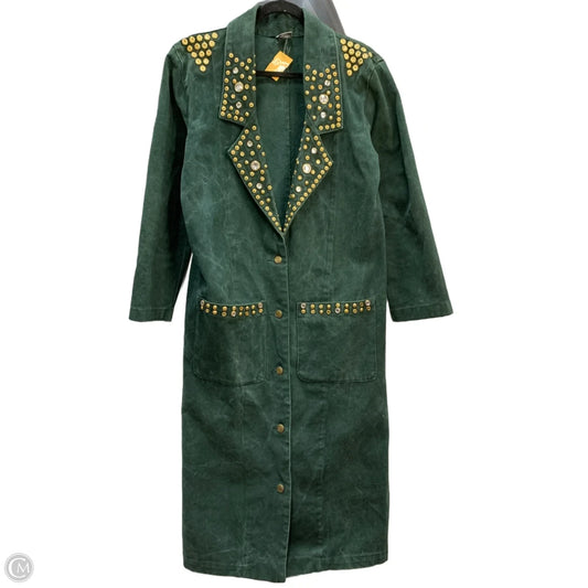 Coat Trench Coat By Preston And New York In Green, Size: S