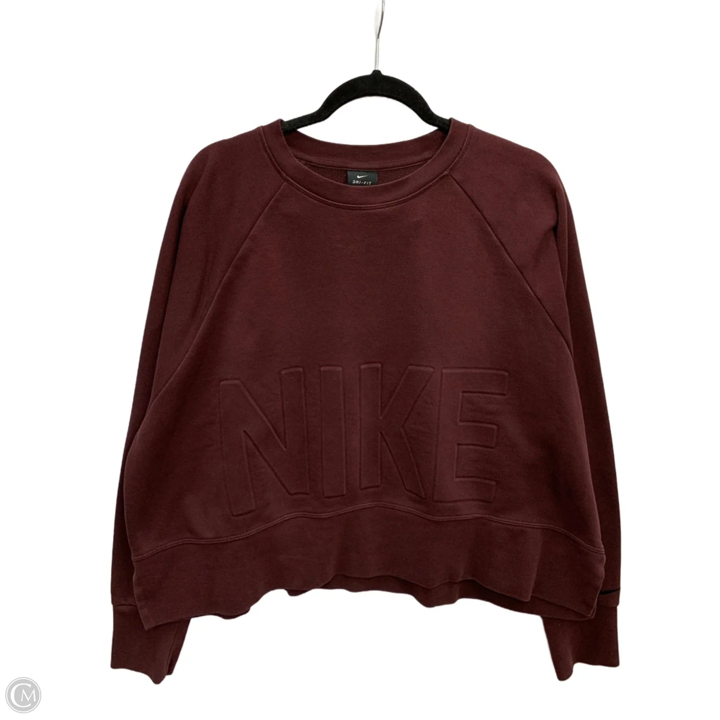 Sweatshirt Crewneck By Nike In Maroon, Size: Xl