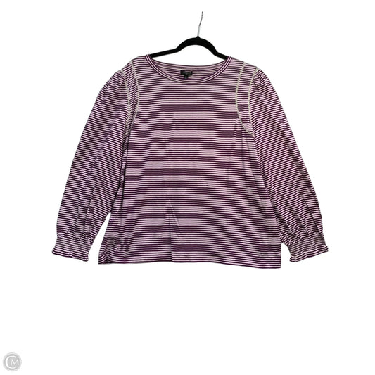 Top Long Sleeve By Talbots In Purple, Size: 2x