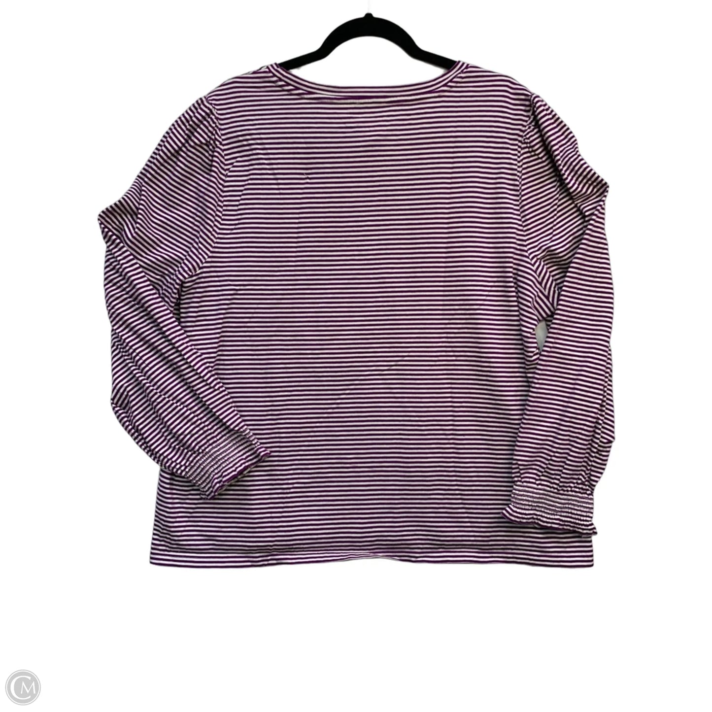 Top Long Sleeve By Talbots In Purple, Size: 2x