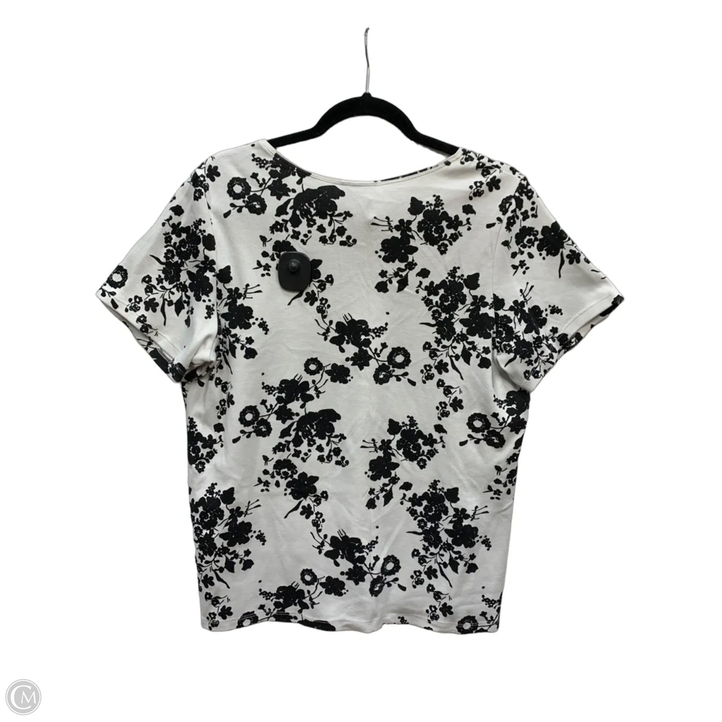 Top Short Sleeve By Style And Co Collection Women In Black & White, Size: 1x