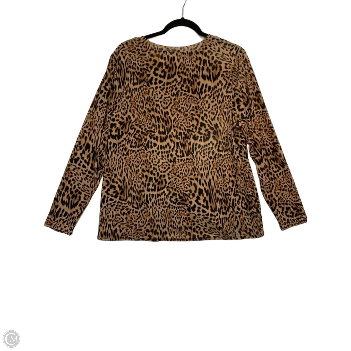 Top Long Sleeve By Inc In Animal Print, Size: 1x