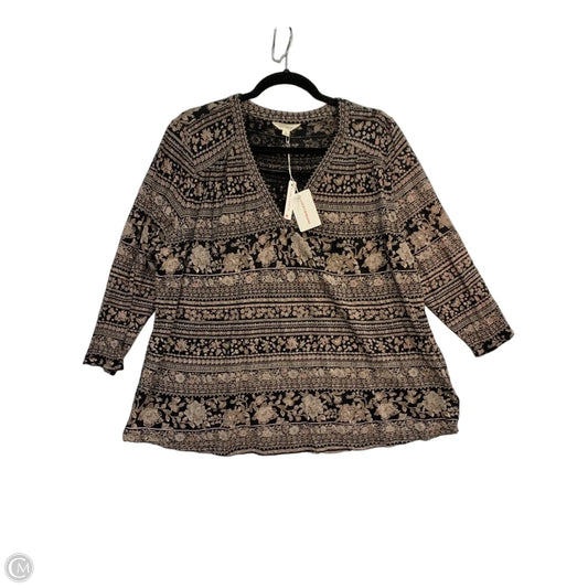 Top Long Sleeve By Lucky Brand In Black, Size: 1x