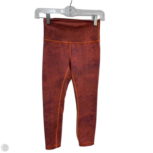 Athletic Leggings By Lululemon In Orange, Size: 4