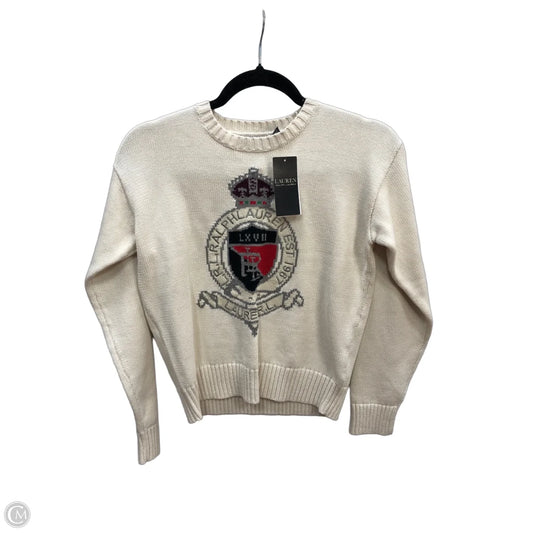 Sweater By Lauren By Ralph Lauren In Cream, Size: S