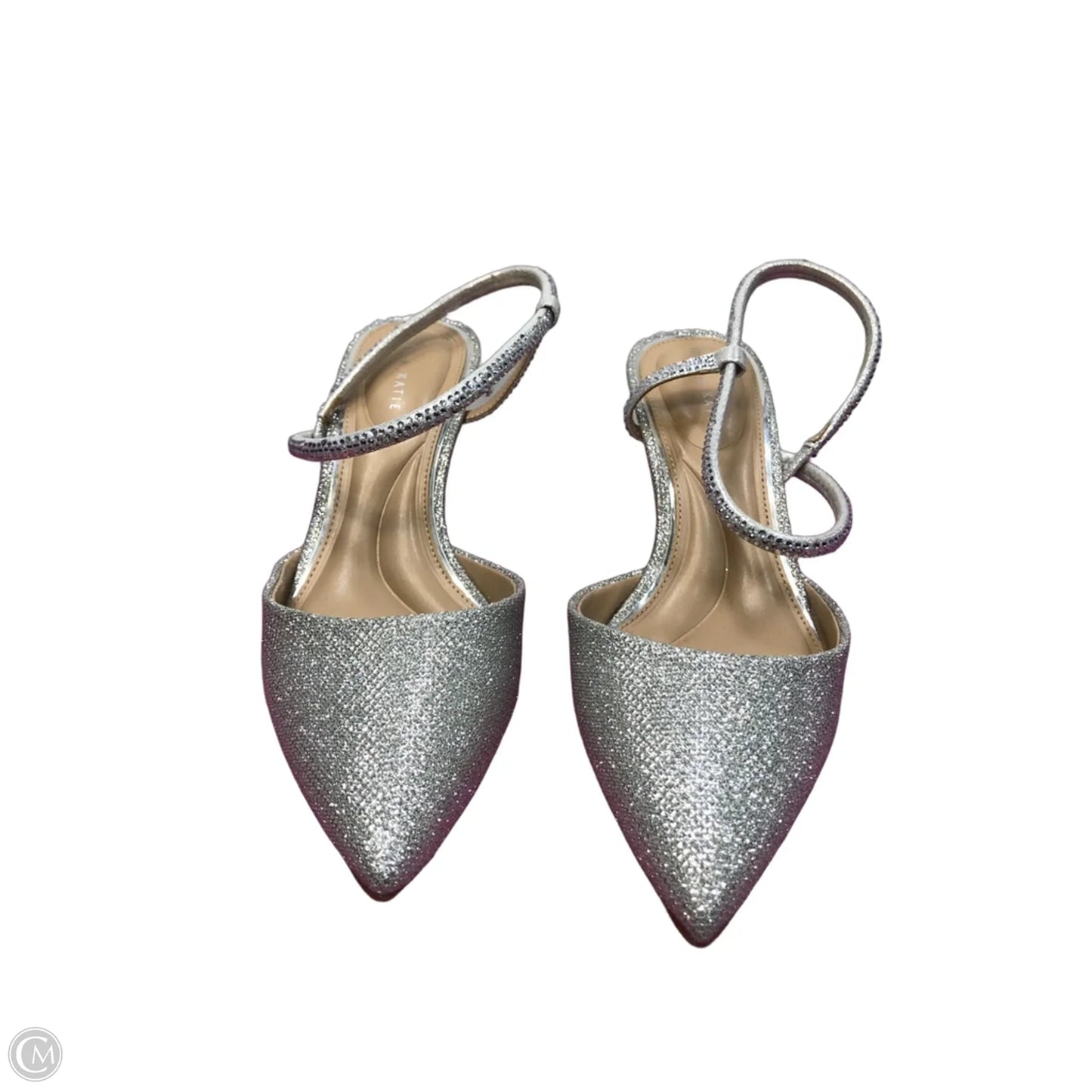 Shoes Heels Kitten By Kelly And Katie In Silver, Size: 7