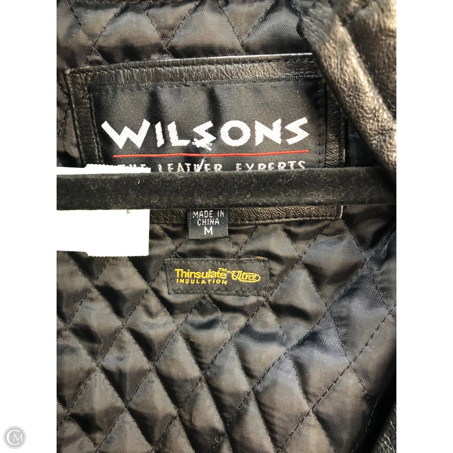 Jacket Leather By Wilsons Leather In Black, Size: M