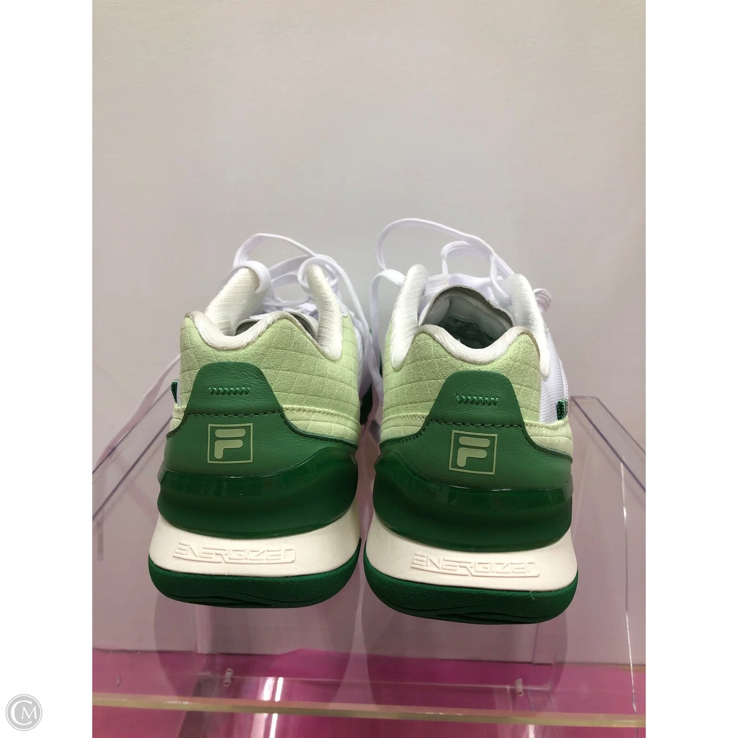 Shoes Athletic By Fila In Green & White, Size: 7