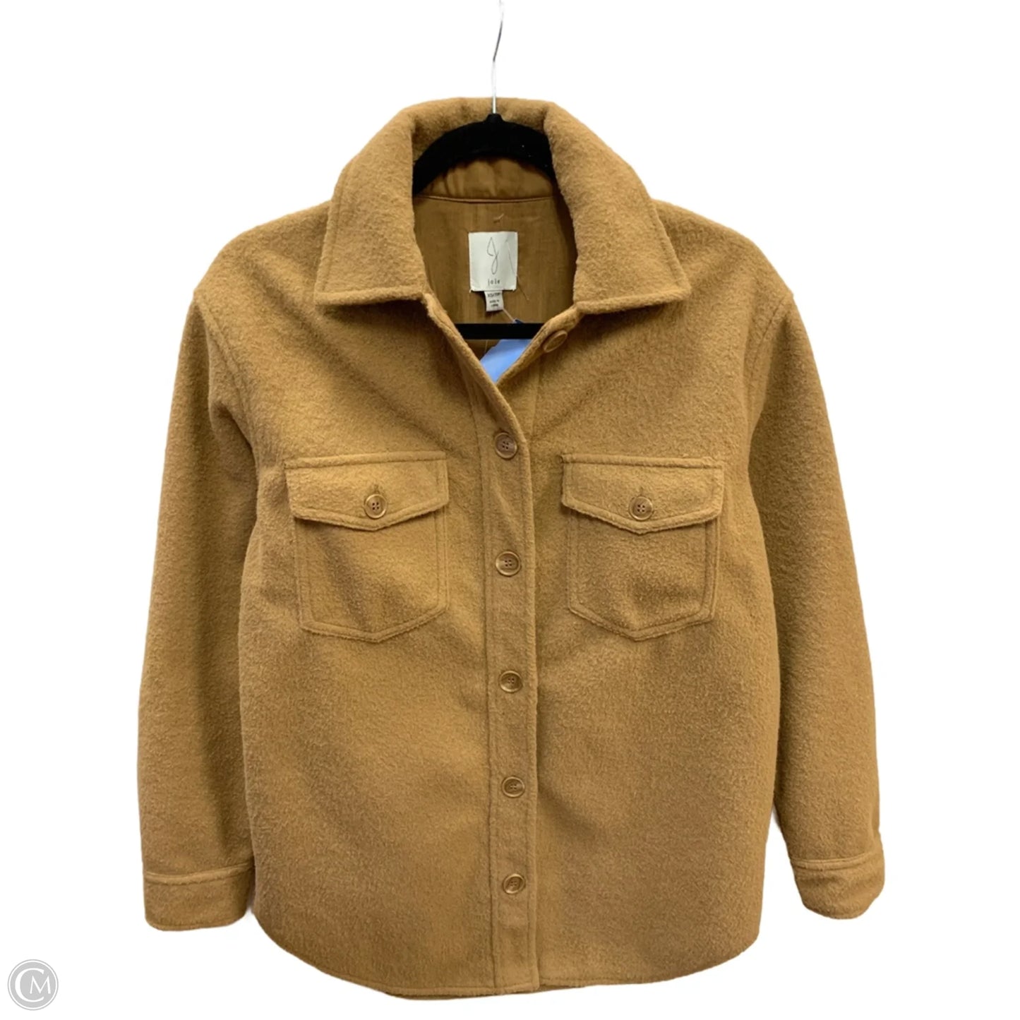 Jacket Shirt By Joie In Tan, Size: Xs