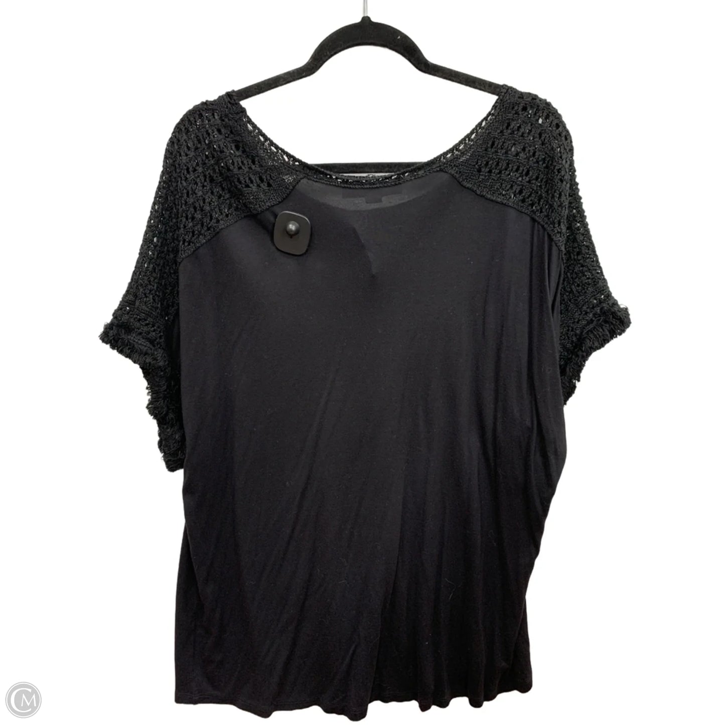 Top Short Sleeve By Loft In Black, Size: 20