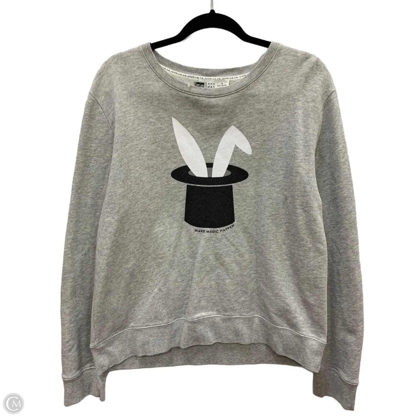 Sweatshirt Designer By Kate Spade In Grey, Size: L