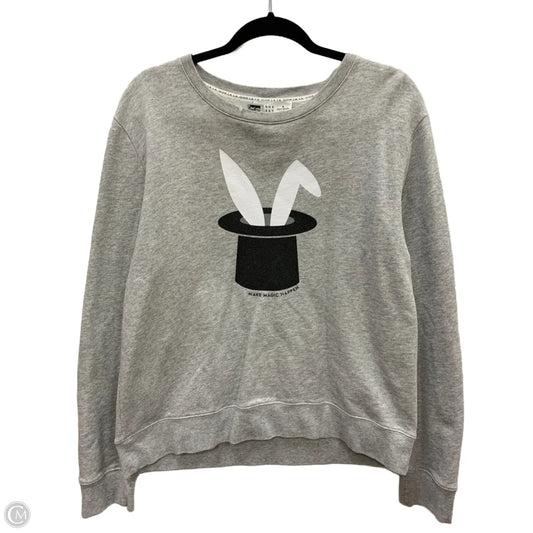Sweatshirt Designer By Kate Spade In Grey, Size: L